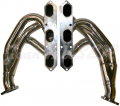 Pair of stainless steel spaghetti-type exhaust pipes for Porsche 996