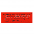 Etiquette rouge "Achtung" pour filtre à air 356