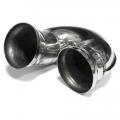 Polished stainless steel muffler bypass pipe, (final / elbow pipe), Porsche 964