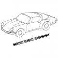 Adhésif Porsche Noir bas de caisse Gauche 911 (67-73)
