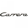 Sigle " Carrera " noir sur capot moteur 993