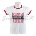T-shirt Femme Porsche blanc/rouge T-shirt Femme Porsche blanc/rouge