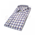 Long-sleeved sport shirt with chequered pattern