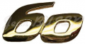 « 60 » gold plated emblem on rear fascia, 356 B T-6 (1962-63)