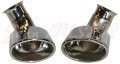 Pair of stainless steel exhaust tips for Porsche 996 (97-01)