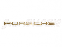 Gold-plated “Porsche” lettering on rear fascia 356 B T-6 (62-63) + 356 C (64-65)