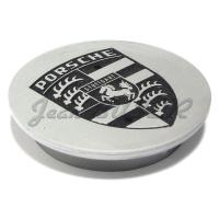 Gray polished wheel hub cap (with Porsche emblem in black) with ringed fastener for 911 (84-89) + 96
Click to enlarge