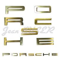 Gold-plated Porsche lettering on front fascia 356 A (56-59) + 356 Speedster (54-58)