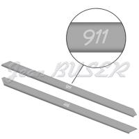 Stainless steel door sill cover set with « 911 » logo, 911 + 911 Turbo (74-98)