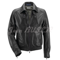 Blouson en cuir noir PORSCHE MARTINI RACING Blouson en cuir noir PORSCHE MARTINI RACING