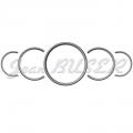 Decor ring kit (alumium) for dashboard gages, Porsche 996 + Boxster Decor ring kit (alumium) for dashboard gages, Porsche 996 + Boxster