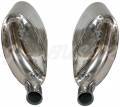 Pair of stainless steel sport exhaust mufflers for Porsche 993 ) (94-98)