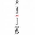 Bushing/spacer for the compression spring of the overpressure discharge valve (lower side of engine