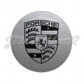 Concave gray and black wheel hub cap with emblem, Porsche 993 (94-98)