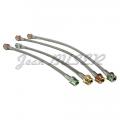 Aviation type stainless steel braided brake hose kit for 964 Turbo 3.3 L (91-92) + 965 Turbo 3.6 L (