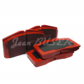 Set de 4 EBC brake pads, red grade, (sport version) for Porsche 993 Turbo 3.6 L (Front Axle)