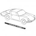Adhésif Porsche Noir bas de caisse Droit 911 (67-73)