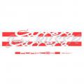 “Carrera” adhesive decal set, red, (4 pieces)