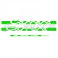 Juego de pegatinas autoadhesivas “Carrera”, color verde, (4 piezas)