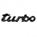 Sigla “Turbo” de color negro sobre capó motor, 911 Turbo (88-89) + 964 Turbo (91-92)