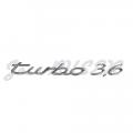 “Turbo 3.6” emblem on engine decklid in chromed script , 964 (93-94)