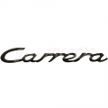 Black « Carrera » insignia for Porsche 993 on front hood