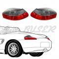 Juego de intermitentes traseros blancos Boxster 986 (97-04)