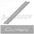 Set of two stainless steel door sill covers with engraved « Carrera » logo for Porsche 996 (98-03) +