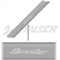 Set of two stainless steel door sill covers with engraved "Boxster" logo
