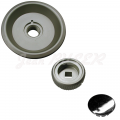Aluminum rotary door knob kit, 3 pieces, 911 (85-89) + 964 + 993