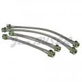 Aviation type stainless steel braided brake hose kit for 944 + Turbo + Turbo S (86-91)