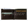 Porte-cartes Porsche avec compartiments à billets, cuir marron