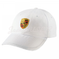 Gorra blanca con emblema Porsche