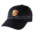 Gorra negra con emblema Porsche