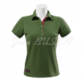 Camisa polo para mujer Cayenne color verde y rosa