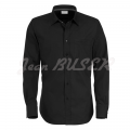 Chemise manches longues de coloris noir Porsche