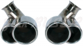 Turbo-Look twin stainless steel exhaust tips for Porsche 996 (set of 2)