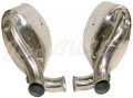 Pair of sport stainless steel exhaust mufflers for 993 Turbo (94-97) 60mm