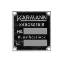 Placa de número de chasis Karmann, 356 + 914