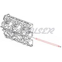 Camshaft lubricating rail (oil splash tube), Porsche 993