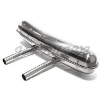 Racing-type INOX exhaust muffler with dual center pipe, 911 (65-73)