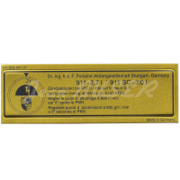 Ignition point (engine timing) sticker, 911 (76-77)