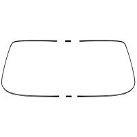 Kit moulures de pare-brise AVANT alu noir 911 (79-87)