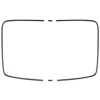 Kit moulures de lunette ARRIÈRE alu noir 911 Coupé (79-87)