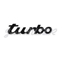 Sigla « Turbo » negra sobre el capó del motor, 911 Turbo (75-89) + 964 Turbo 3.3 L (91-92)