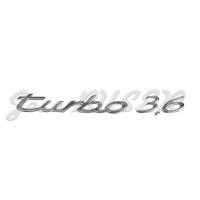 Sigla “Turbo 3.6” de acabado cromado sobre capó motor, 964 (93-94)