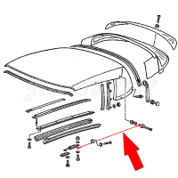 Corde de tension de capote côté D 911 + 964 (78-94)