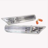 Set of white left and right marker light assemblies with light bulbs for Porsche 996 + Boxster