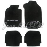 Original 4-piece floor carpet cover set, black, 912 Coupé + 911 Coupé (65-89)