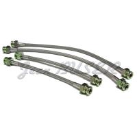 Aviation type stainless steel braided brake hose kit for 944 + Turbo + Turbo S (86-91)